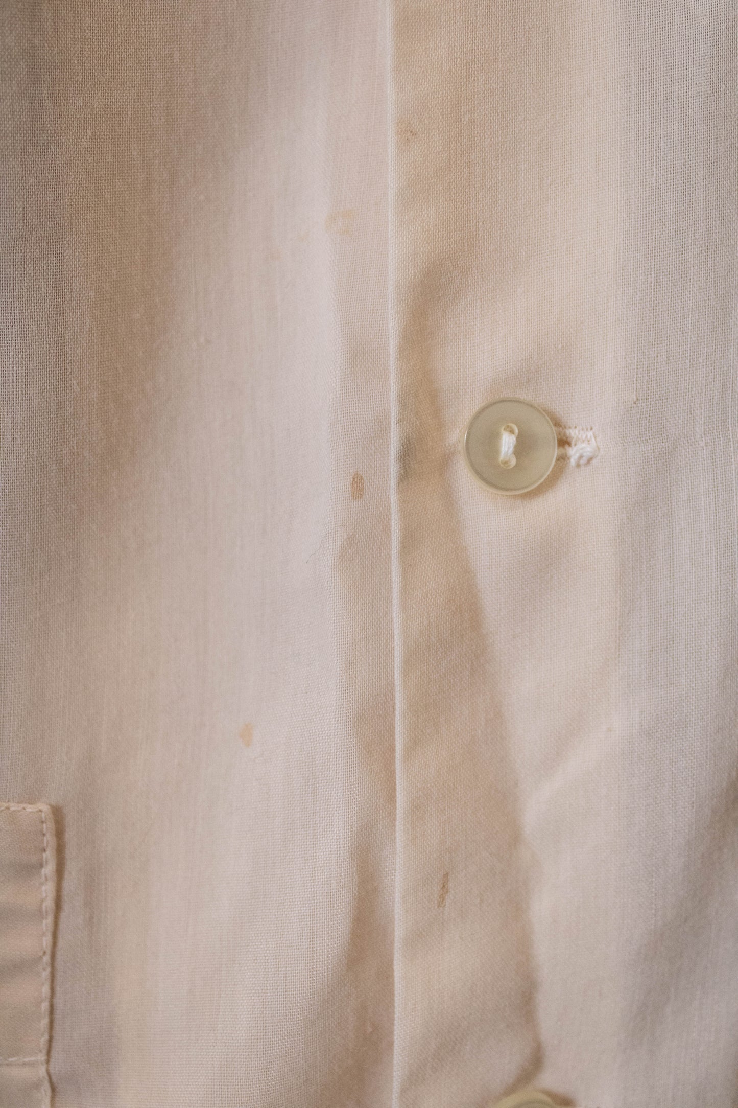 Cream Embroidered Button Up : L