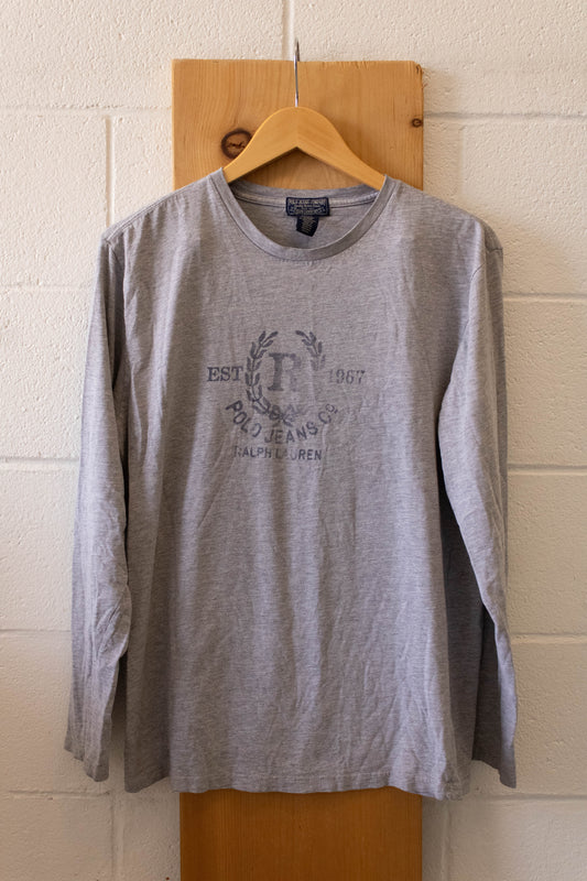 Grey Polo Tee : M