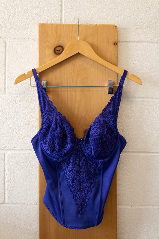 Royal Blue Corset Bra : 36C