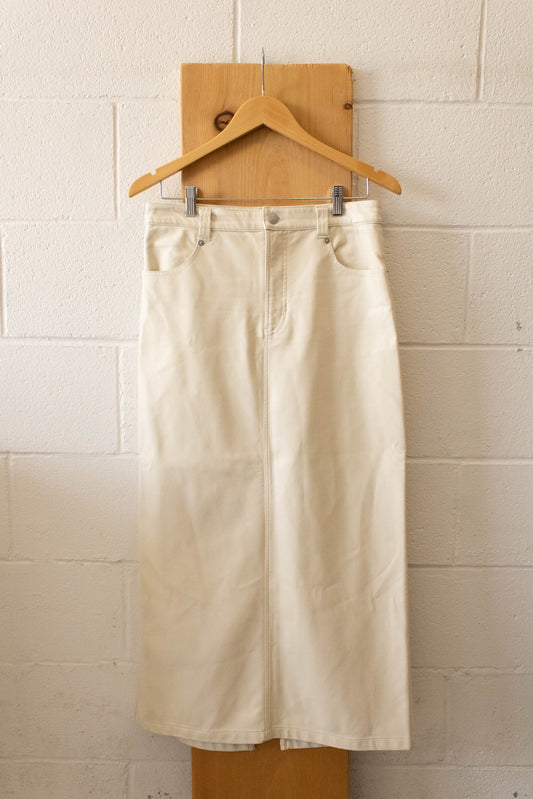 Faux Leather Maxi Skirt : 4