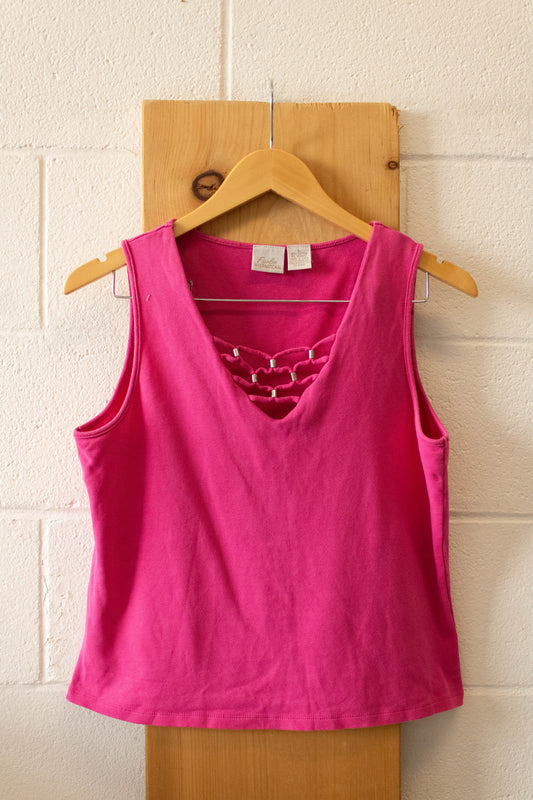 Vtg Pink Tank : L