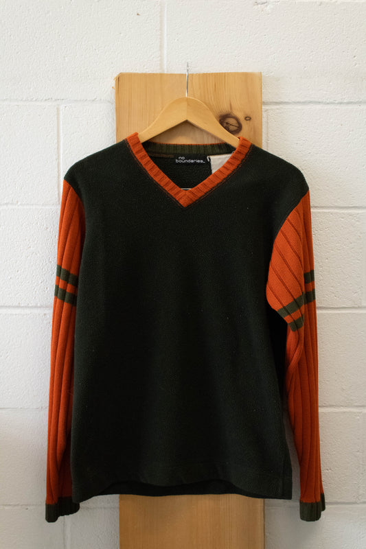 Vtg Green and Orange Sweater : S