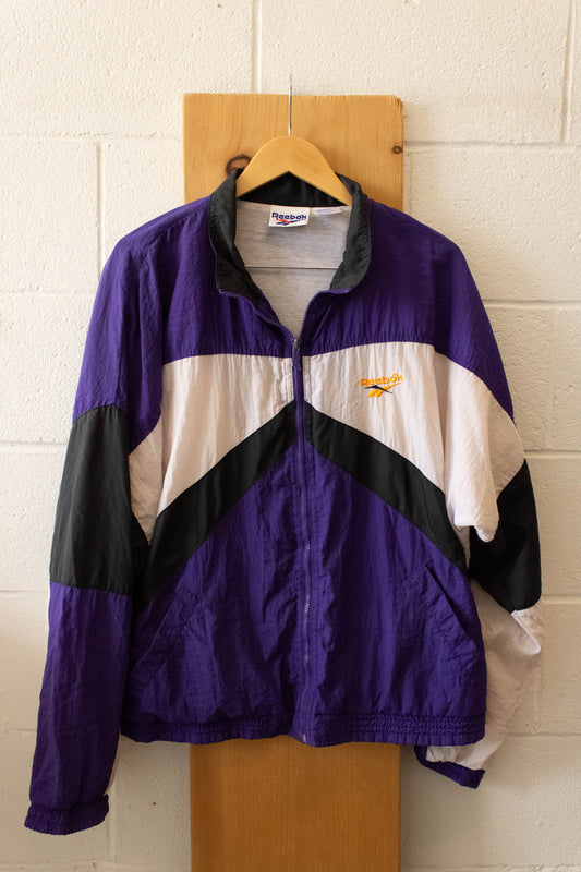 Vtg Purple Reebok Jacket : L