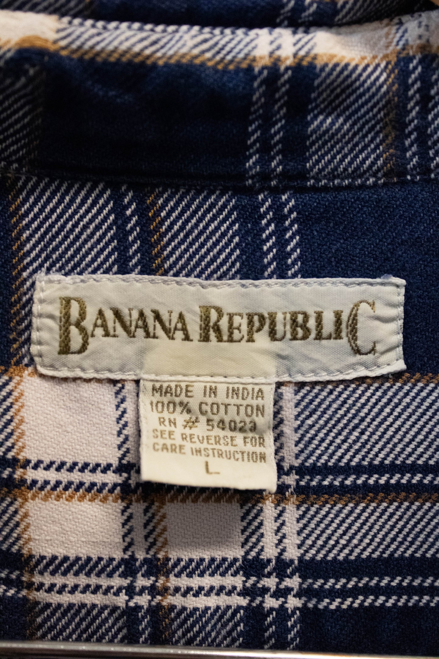 Vtg Banana Republic Flannel : L