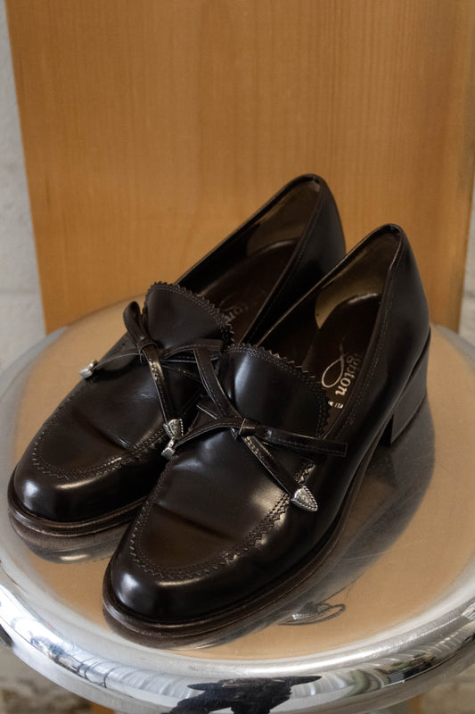 Brighton Leather Heeled Loafers : 6