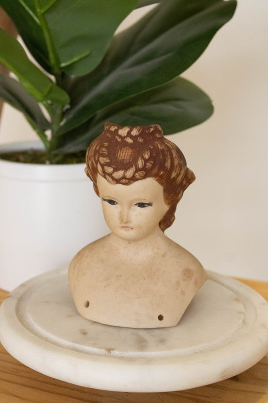 Vtg Porcelain Doll Head