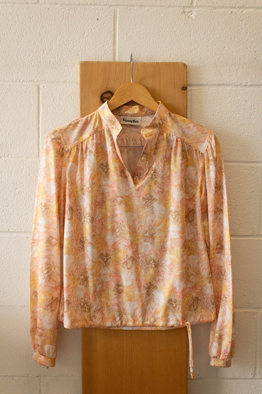 Vtg Floral Blouse : M