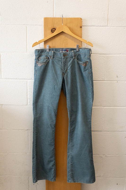 Vtg Blue Low Rise Pants : 6