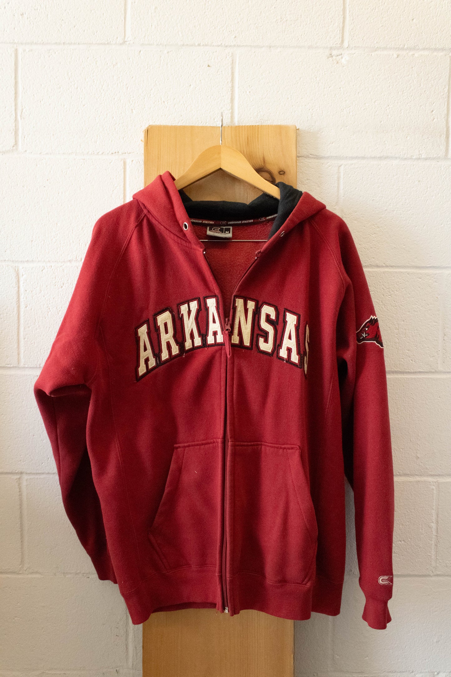 Arkansas Zip Up Hoodie : M