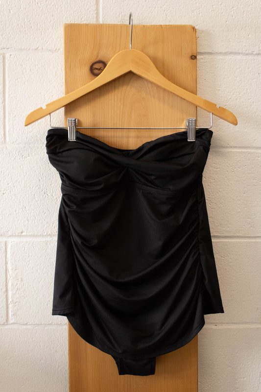 Black Rouched Swimsuit : S
