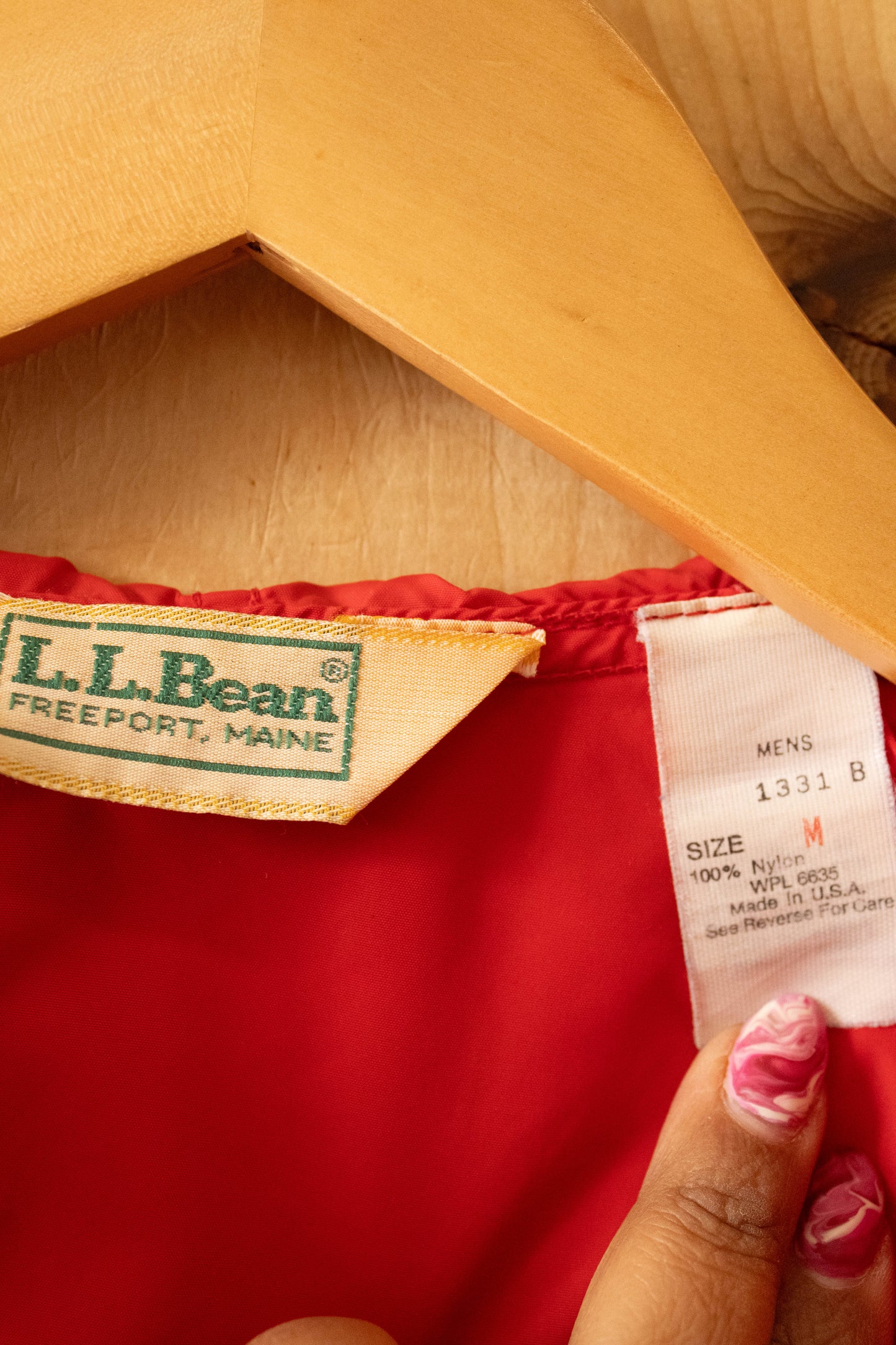 Vtg Red L.L. Bean Quarter Zip : M