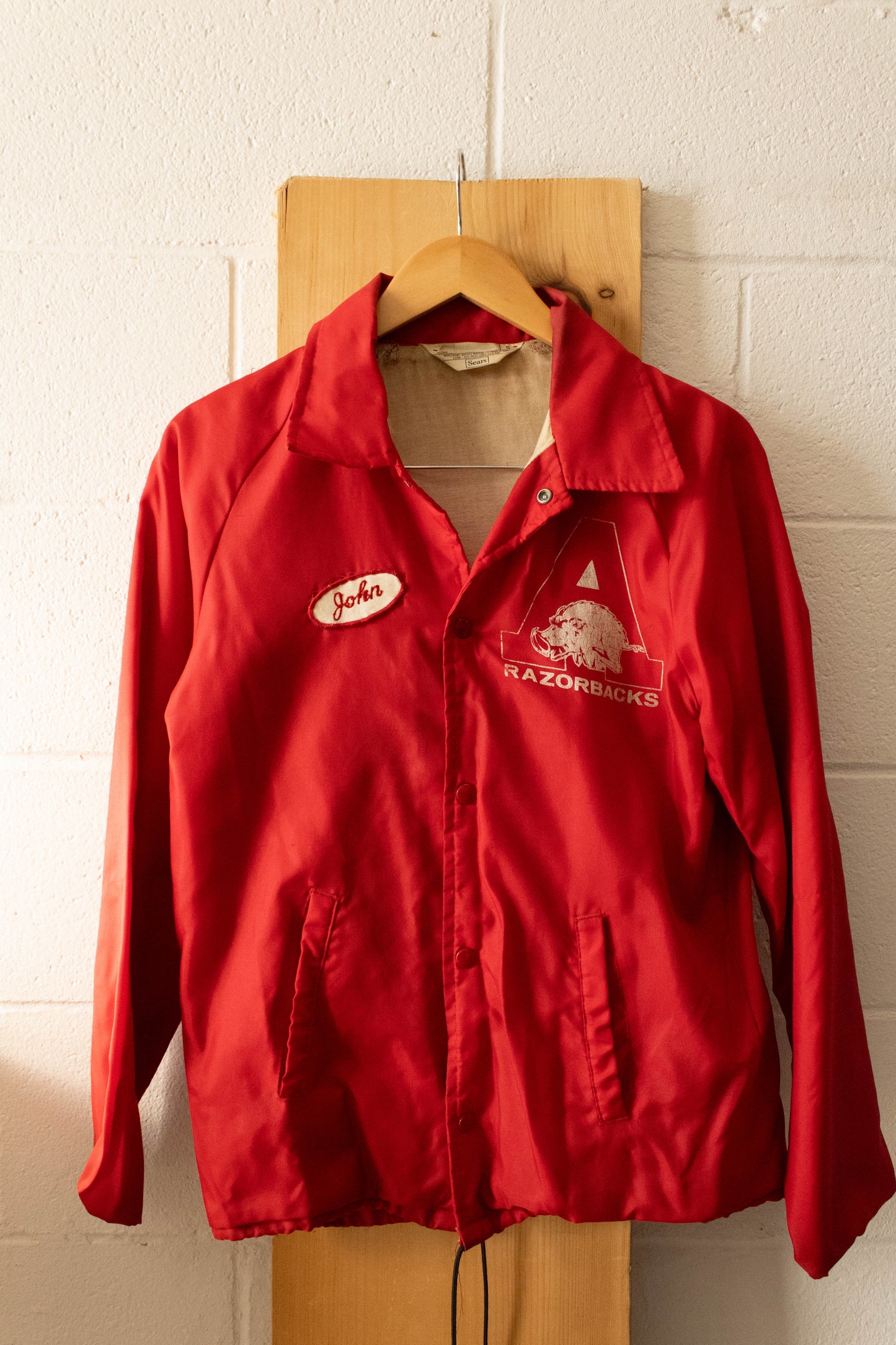 Vtg Razorbacks Jacket : S