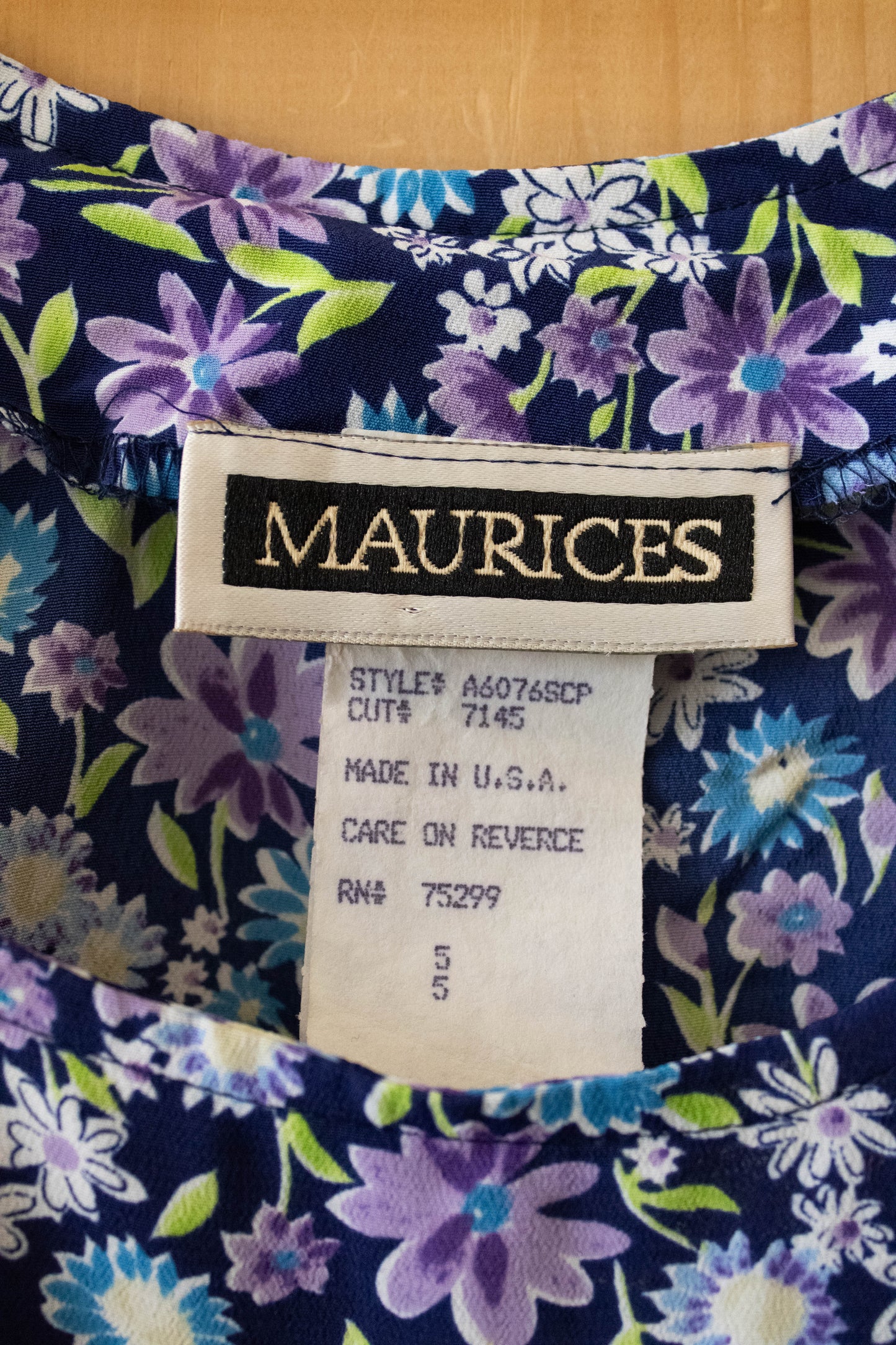 Blue and Purple Floral Dress : 5