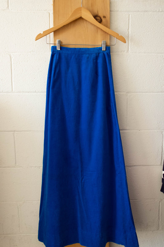 Royal Blue Velvet Maxi Skirt : 23