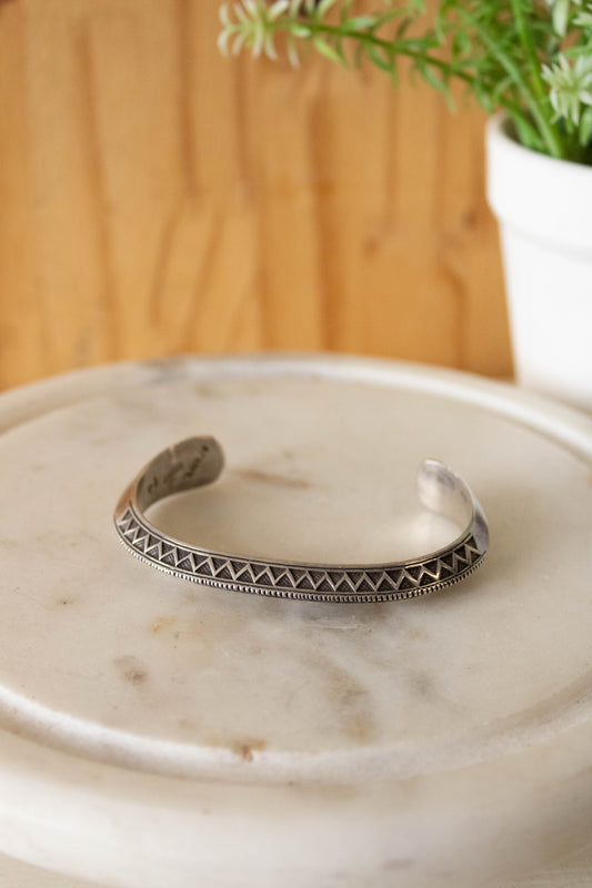 Sterling Silver Navajo Cuff Bracelet
