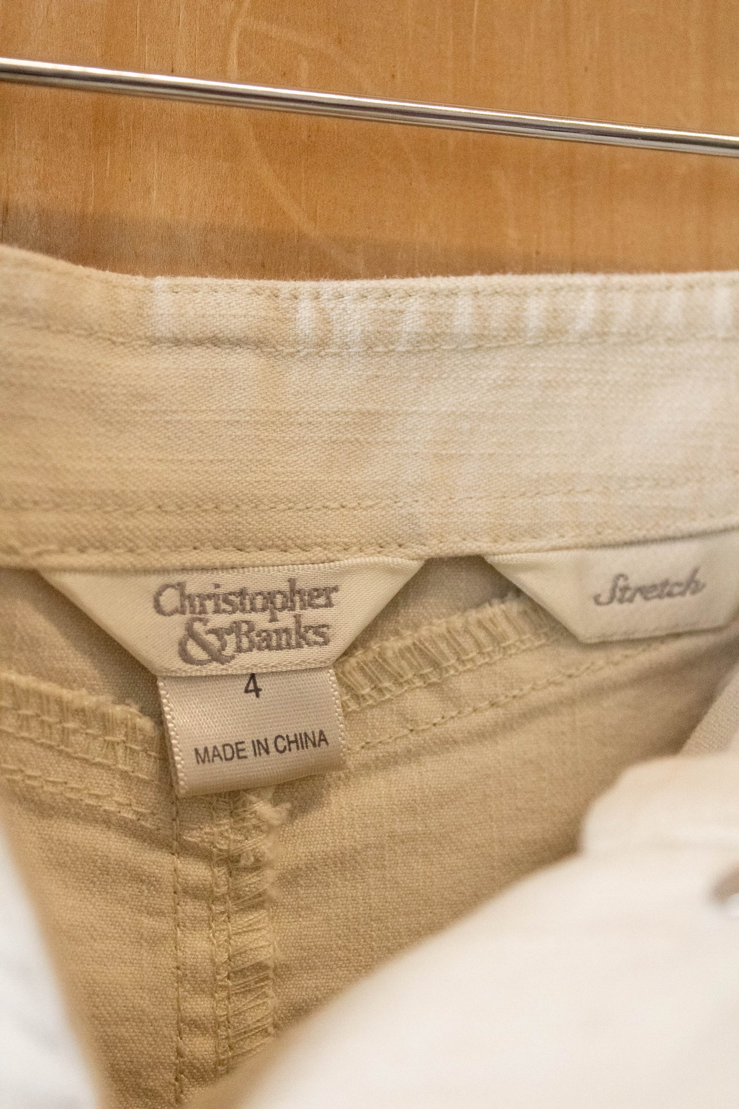 Light Tan Denim Skirt : 4