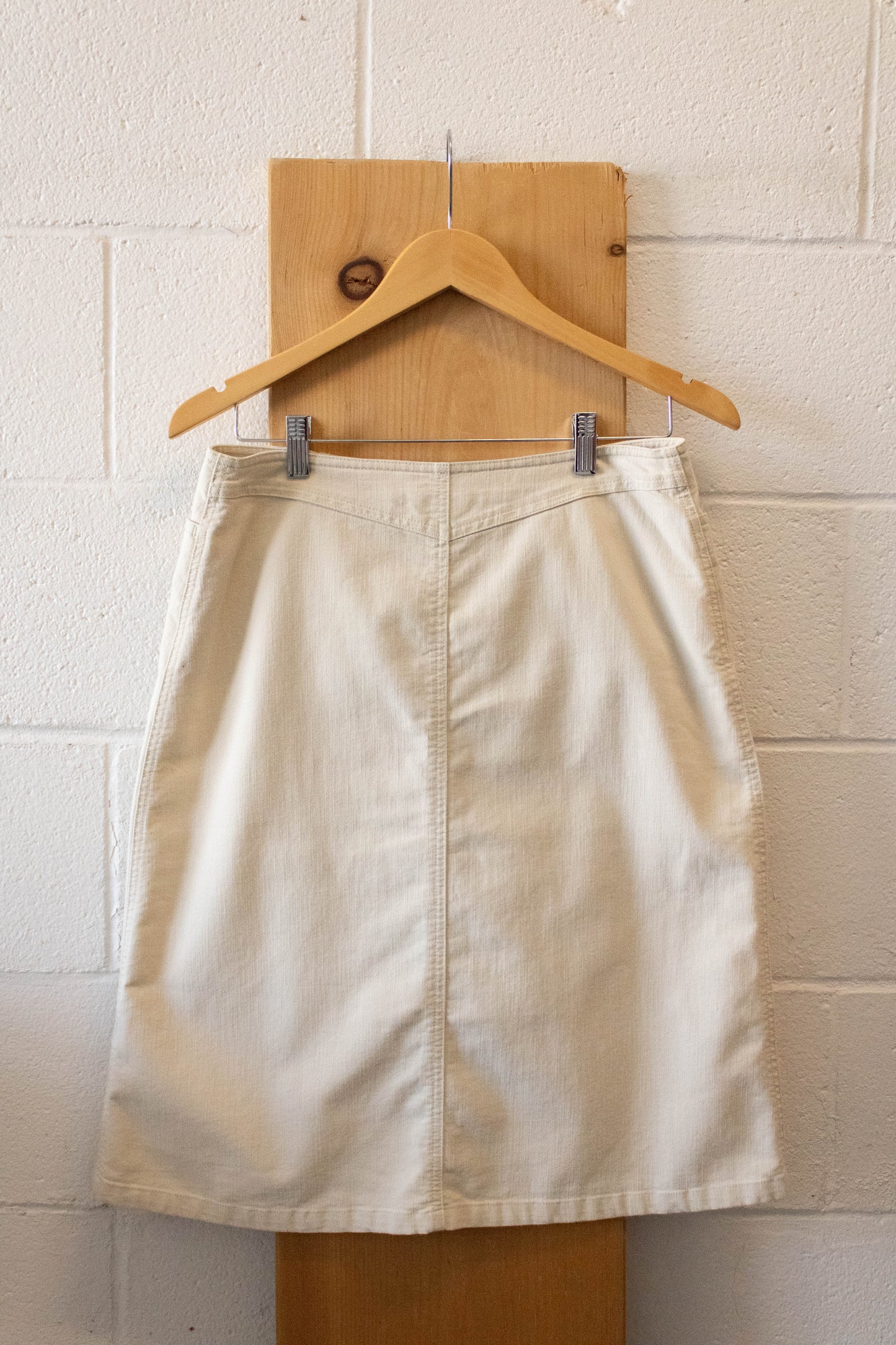 Light Tan Denim Skirt : 4