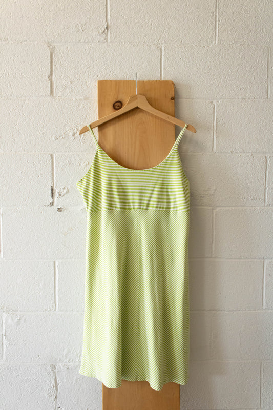 Striped Lime Green Dress : M