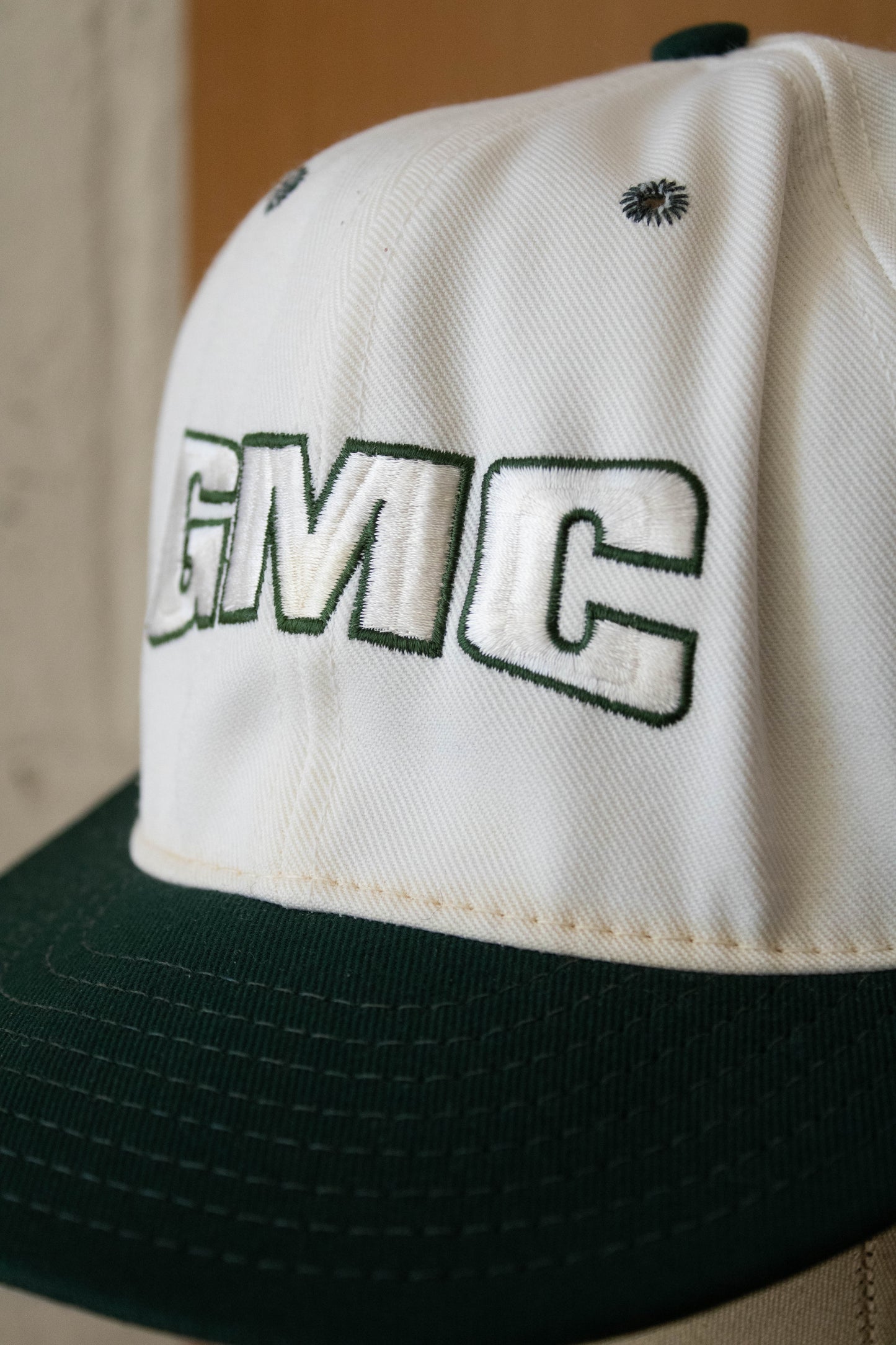 White and Green GMC Hat