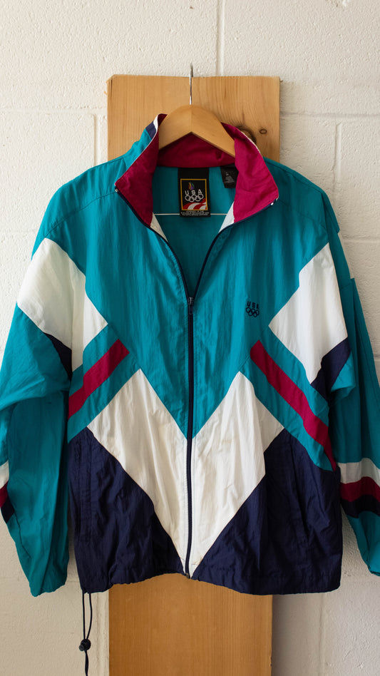 Vtg USA Olympics Windbreaker Jacket : M