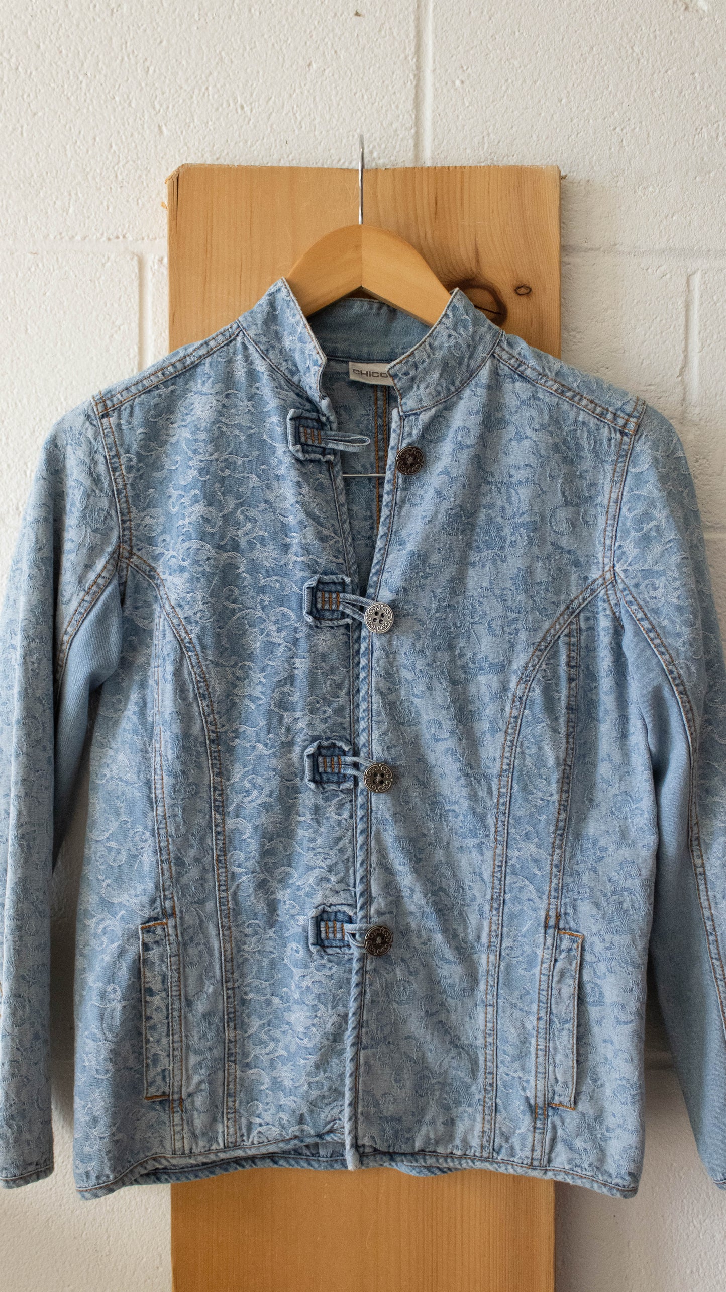 Denim Printed Jacket : XS