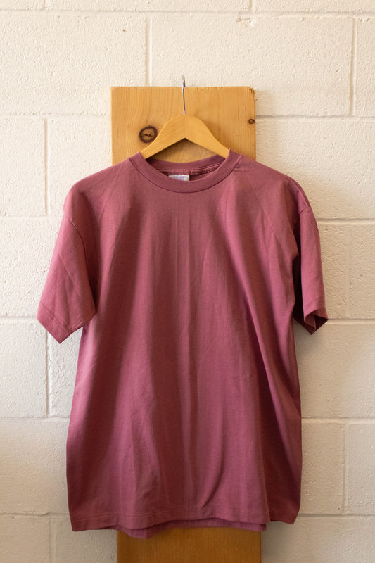 Vtg Mauve Pink Tee : L