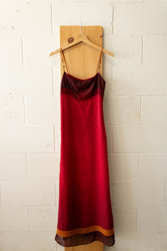 Red Ombre Paisley Dress : 6