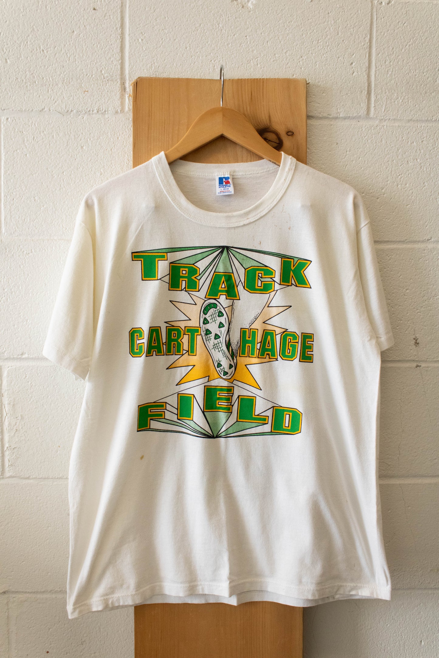 Vtg Track and Field Tee : L