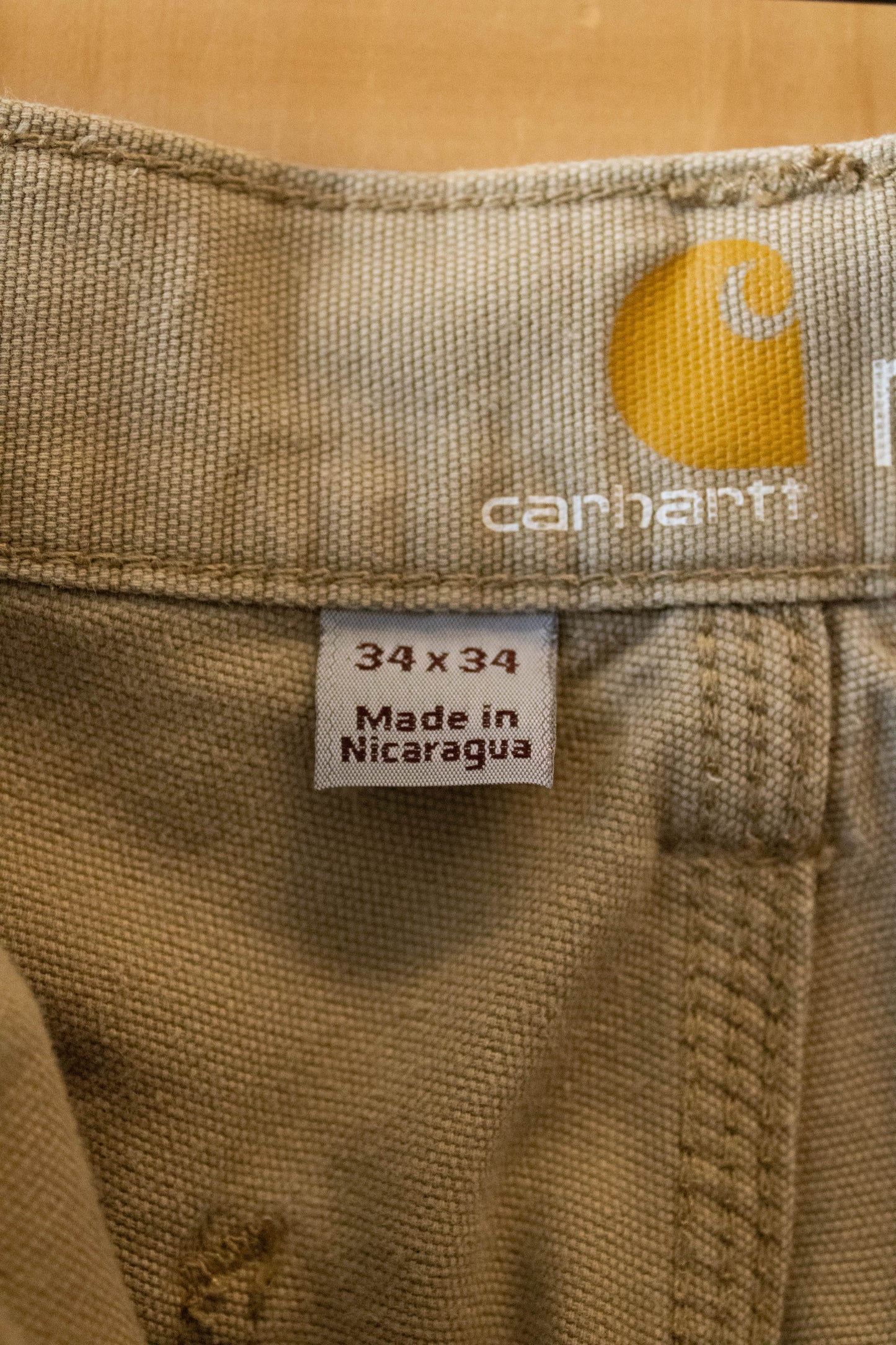 Khaki Carhartt Pants : 34