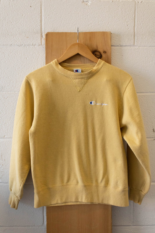 Vtg Yellow Champion Crew : M