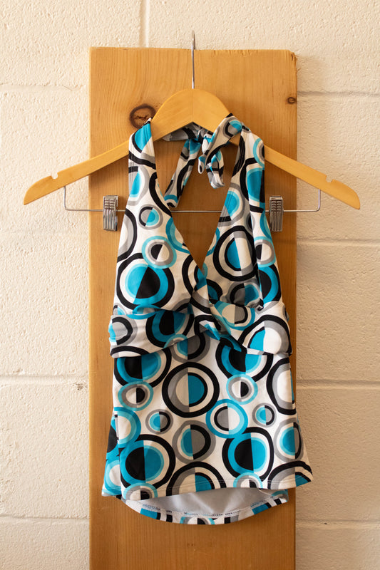 Blue Circle Swim Halter Top : 10