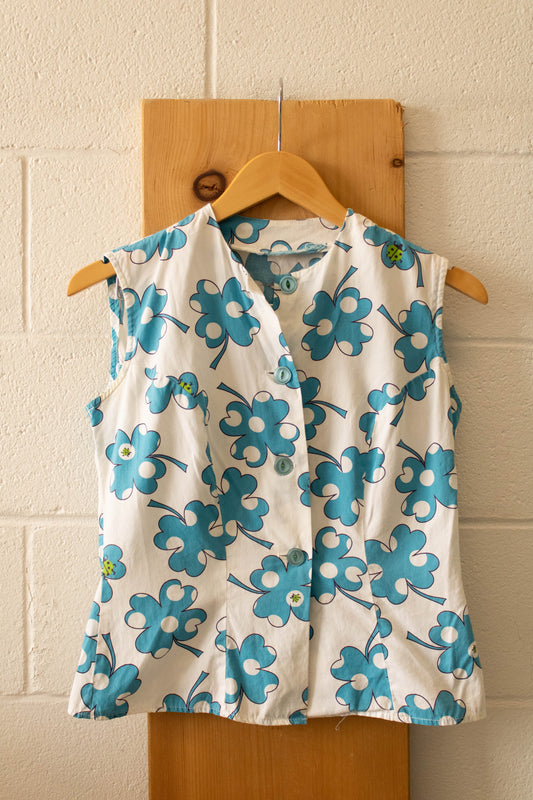 Floral Handmade Sleeveless Top : S