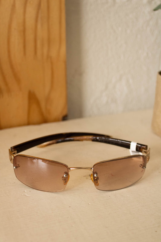Brown Rimless Sunglasses