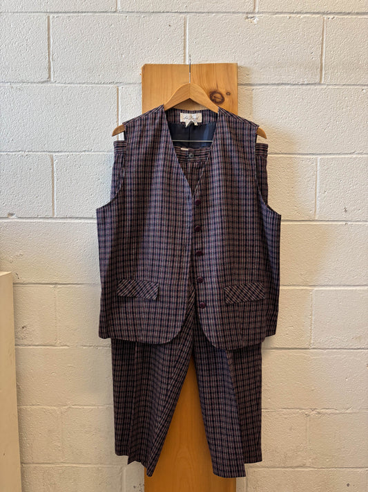 Vtg Plaid Pant Set : 18/20