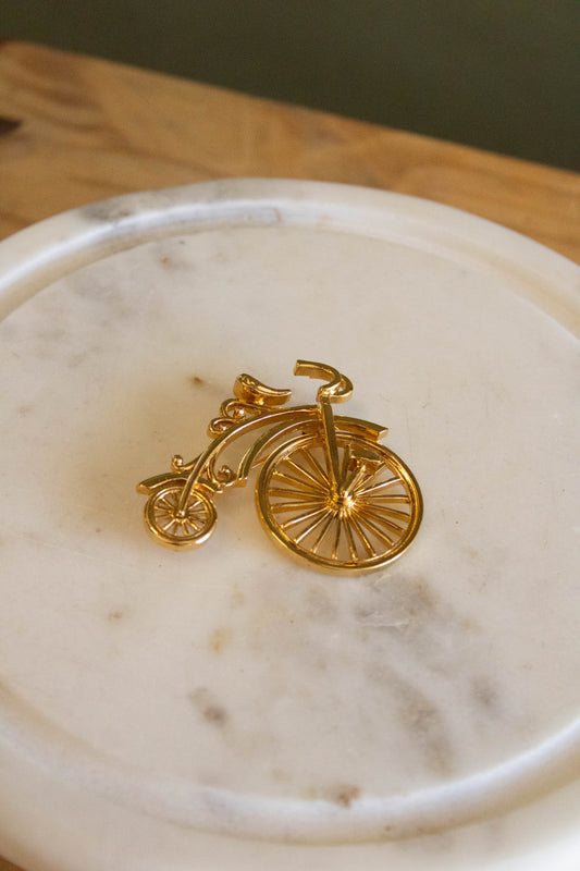 Vtg Spinning Wheel Bicycle Pin