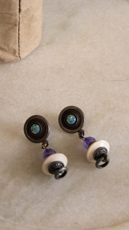Vtg Beaded Earrings