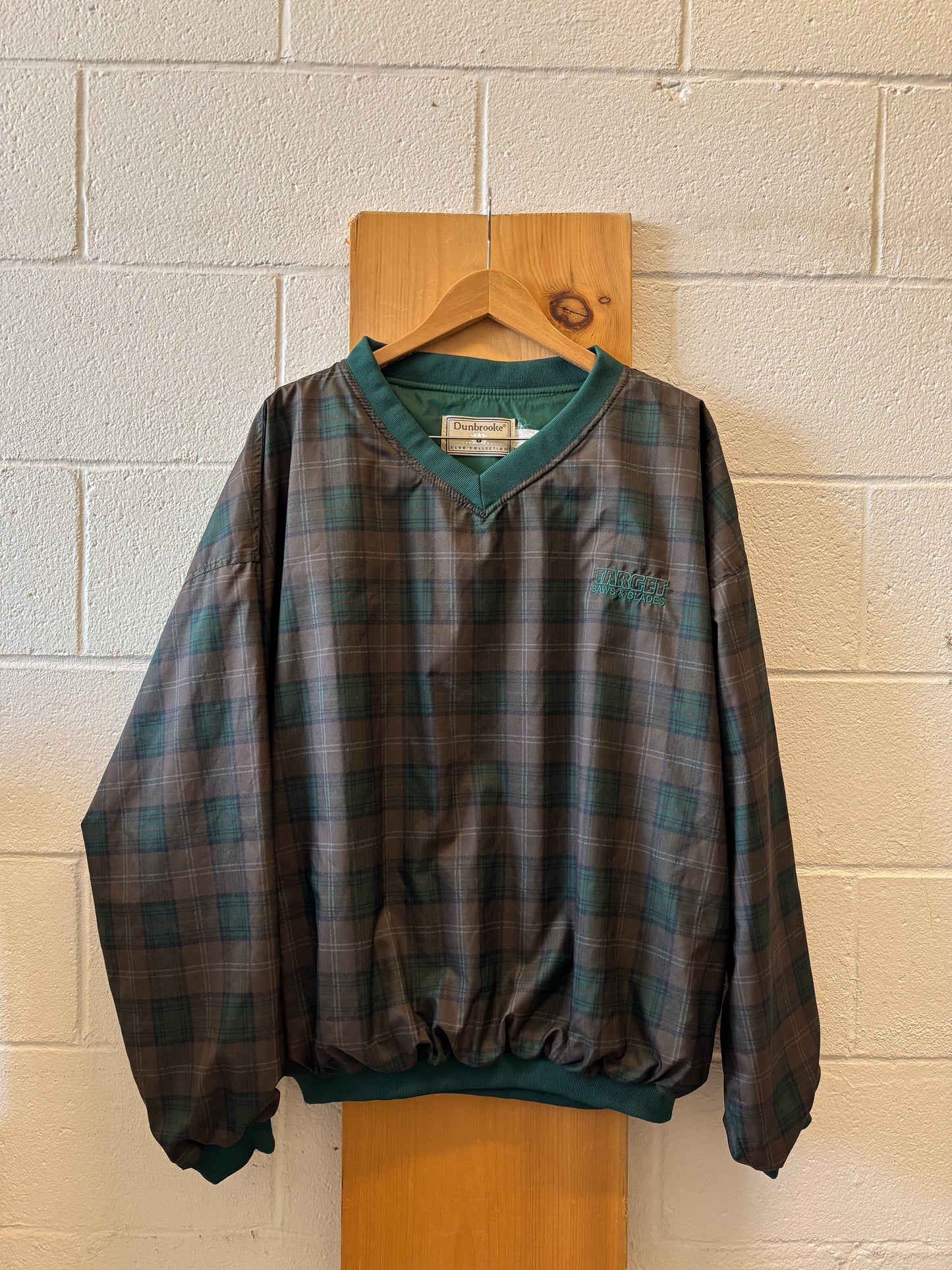 Vtg Plaid Pullover : XL