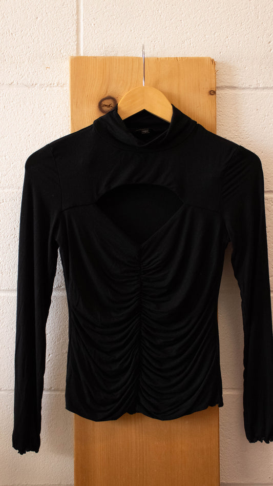 Black Guess Ruched Top : S