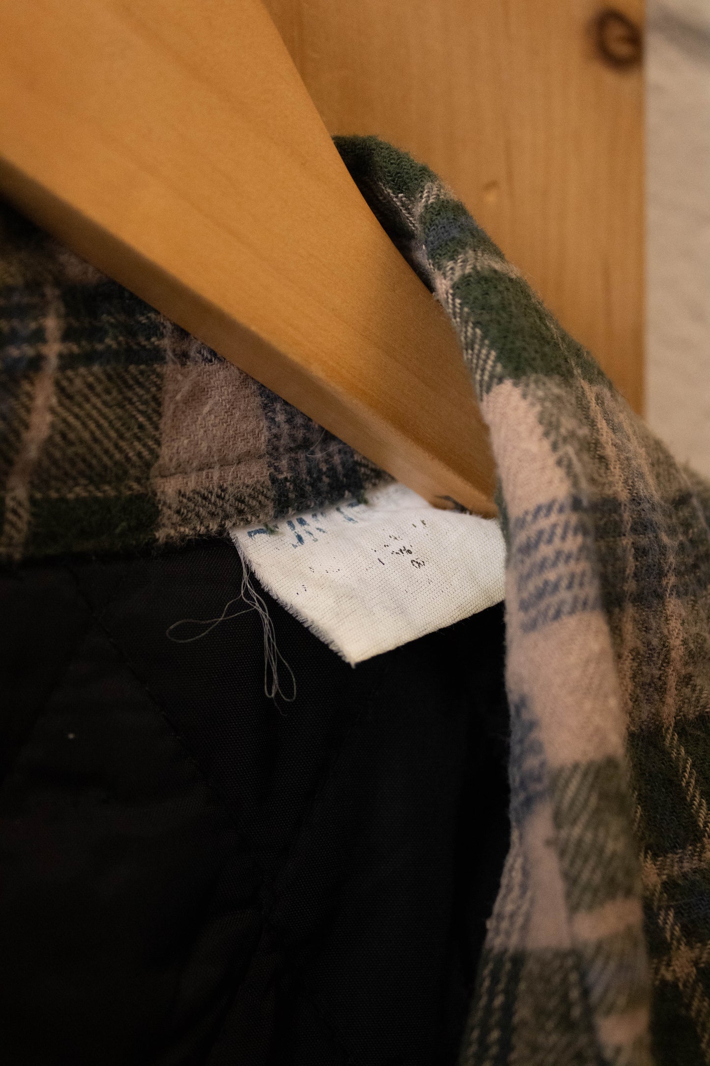 Vtg Quilt Lined Flannel : XL