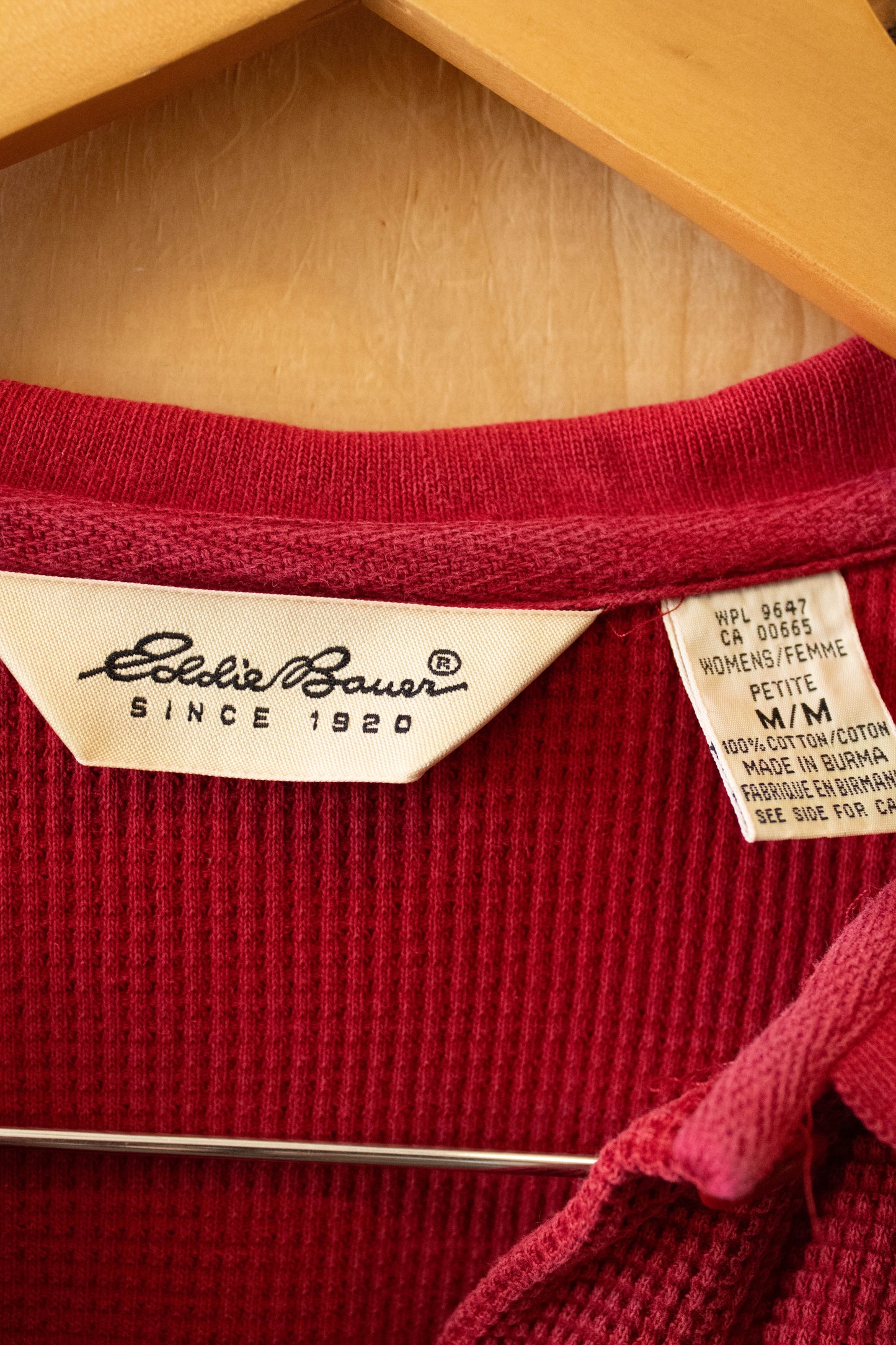 Vtg Red Eddie Bauer Long Sleeve : M