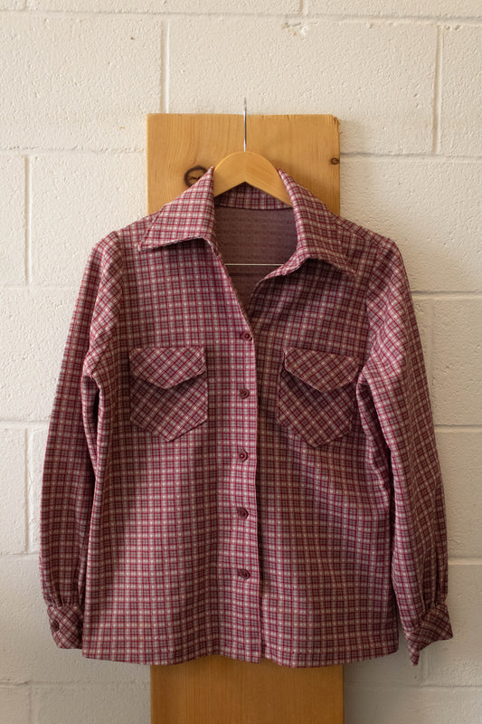 Vtg Plaid Button Up : M