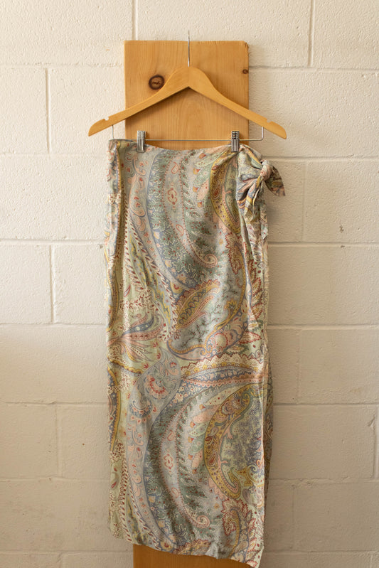 Vtg Paisley Wrap Skirt : 8