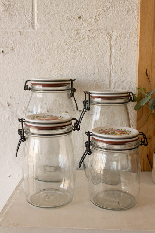 Vtg Set of 4 Corning Ware Canisters (Local Pick Up Only)