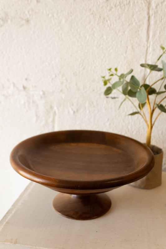 Wooden Pedestal Bowl (Local Pick Up Only)