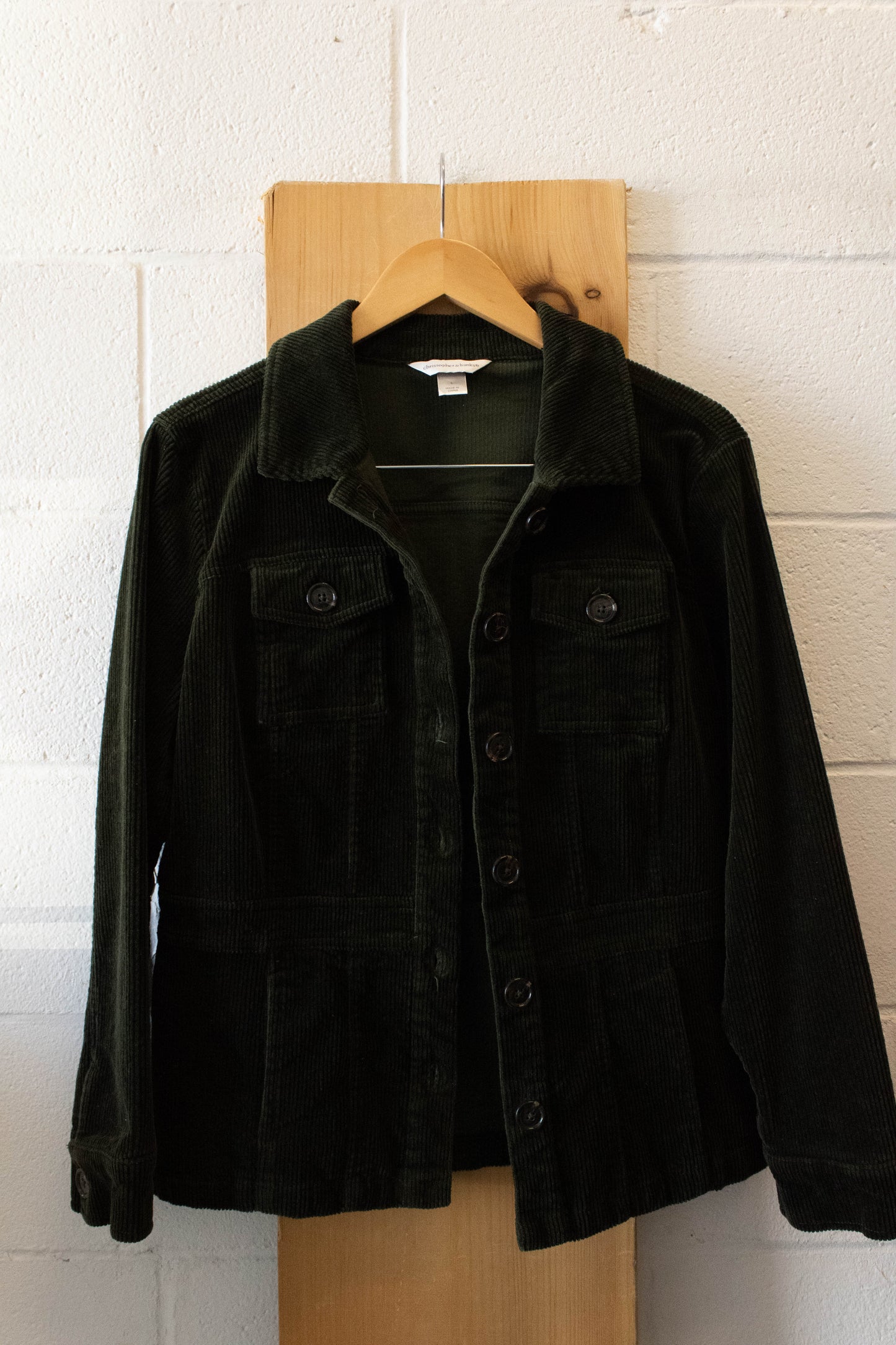 Dark Green Corduroy Jacket : L