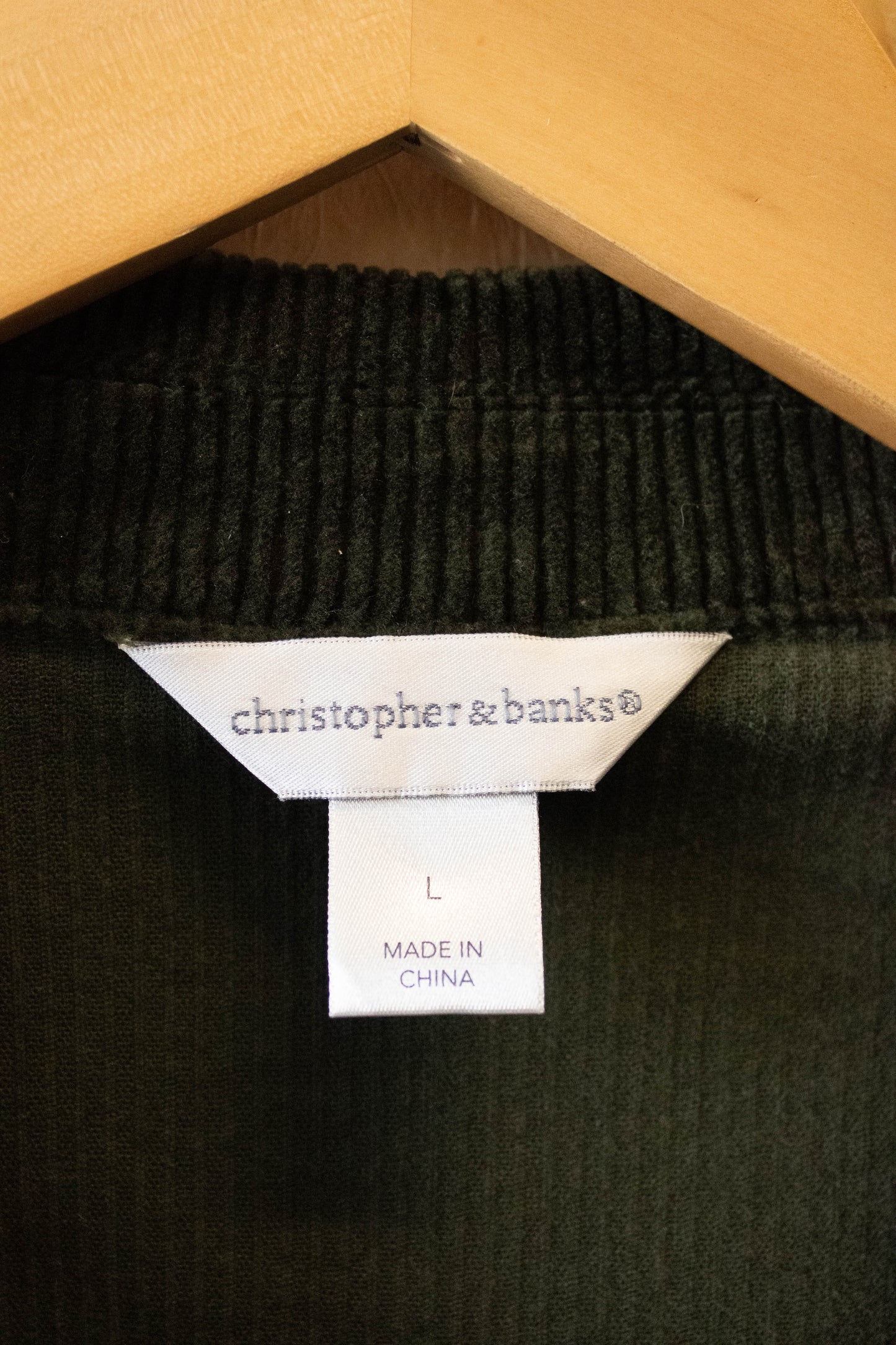 Dark Green Corduroy Jacket : L