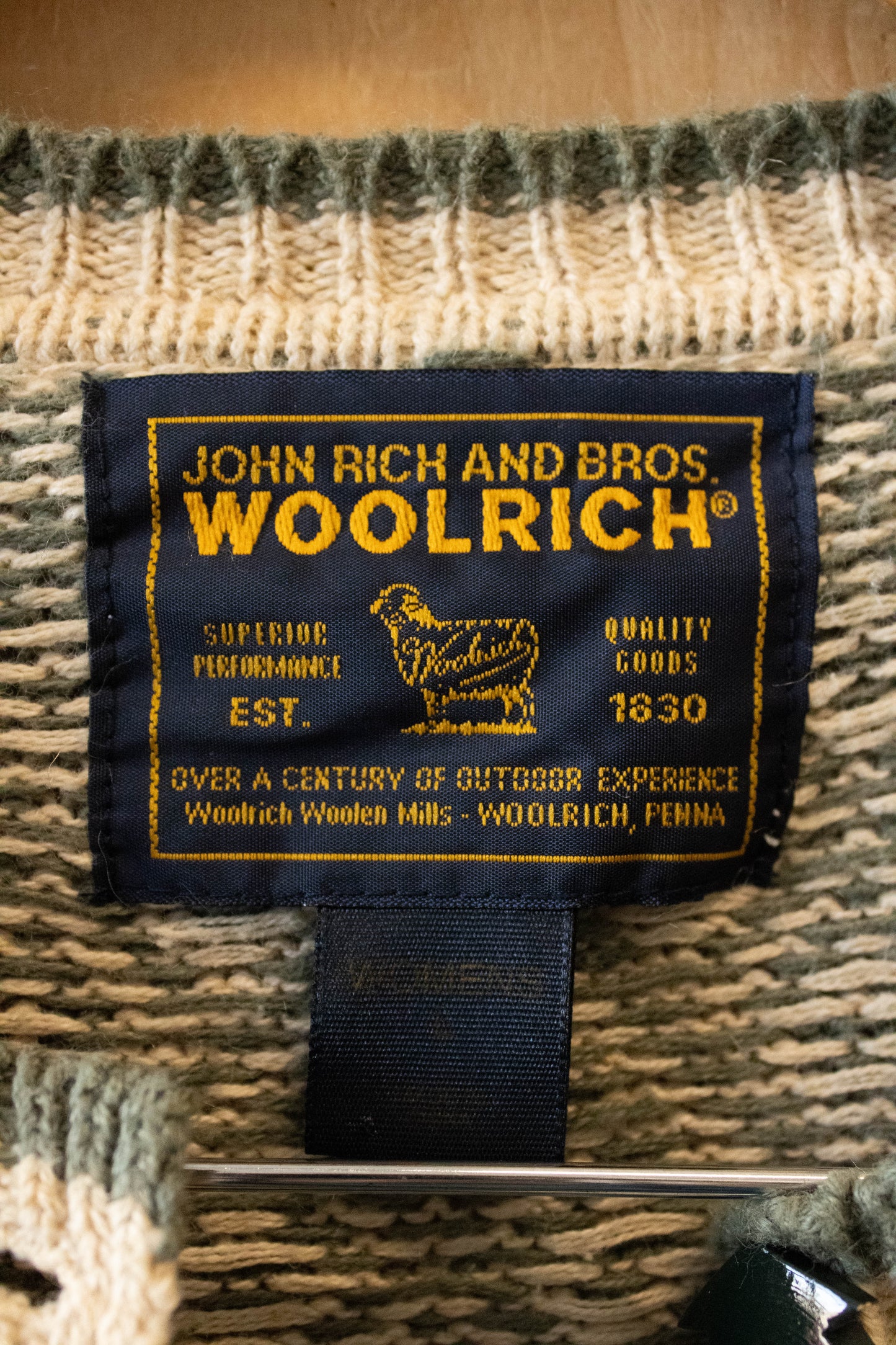 Vtg Woolrich Printed Cardigan : L