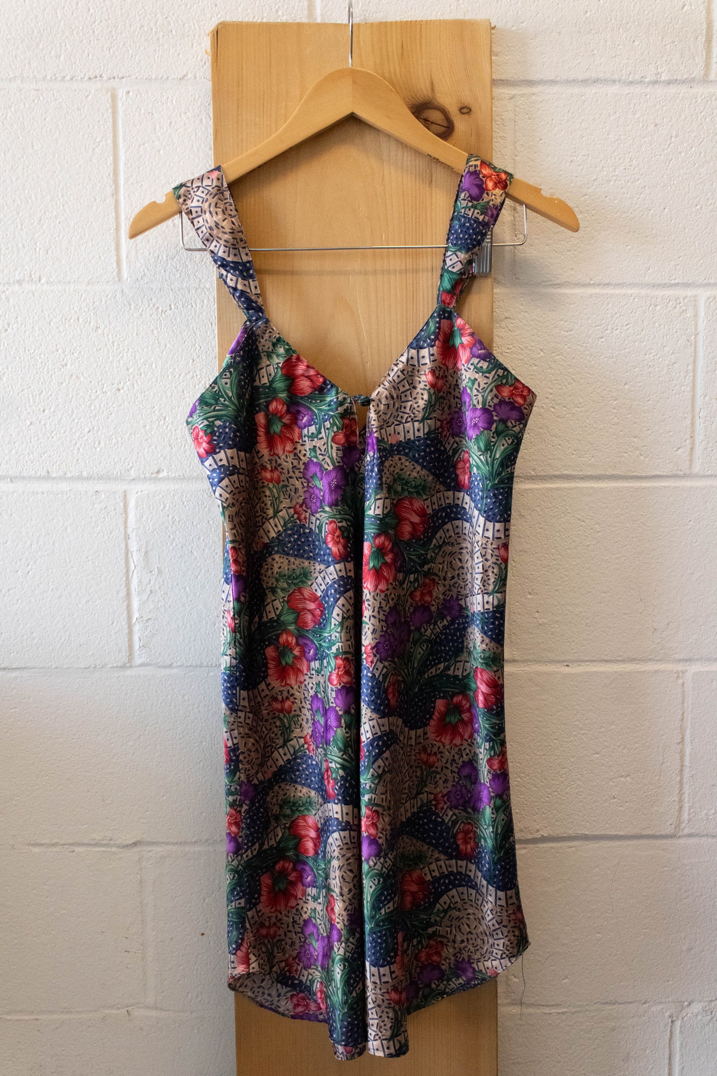 Vtg Floral Slip Dress : M