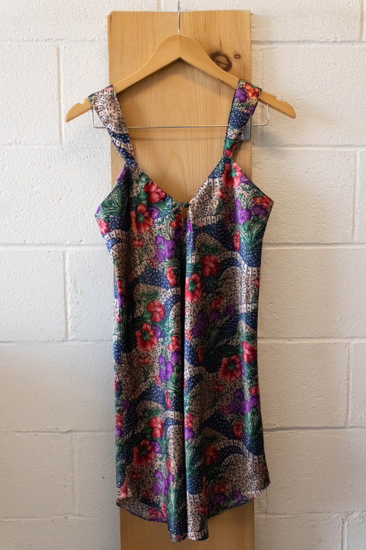 Vtg Floral Slip Dress : M