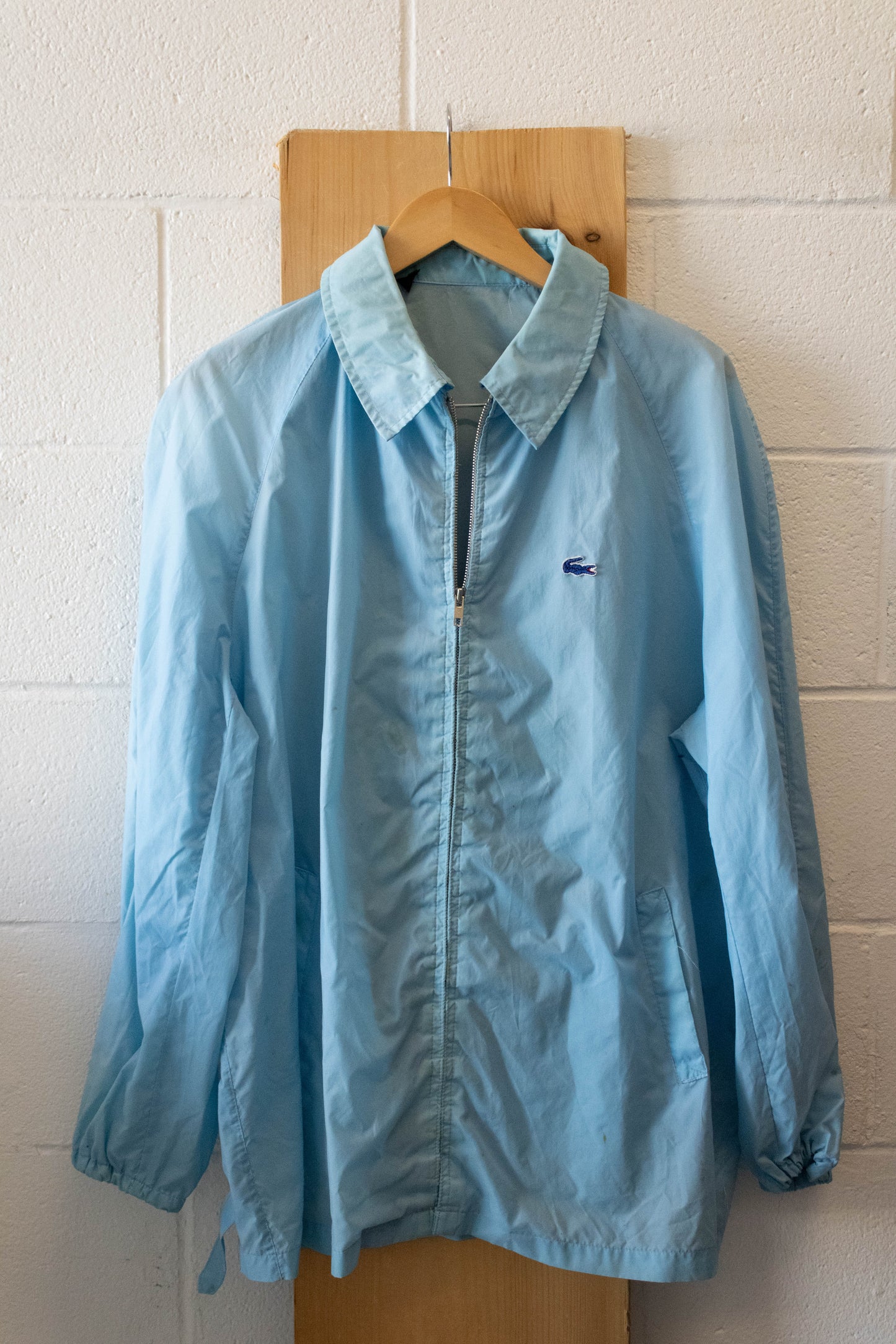 Light Blue Lacoste Rain Jacket : XL